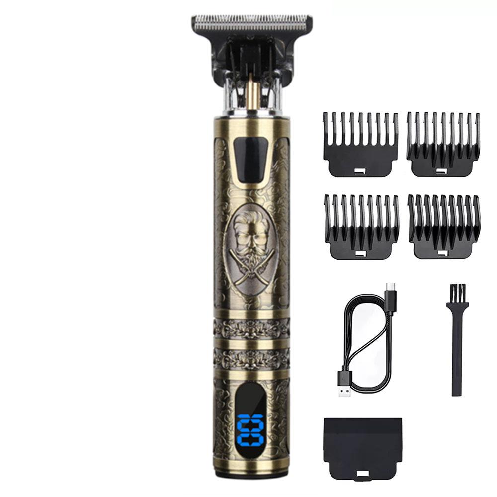 ספר גברים USB נטענת חשמלי זקן גוזם מדויק לגברים קוצץ שיער מקצועי גילוח