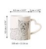 Cairn Terrier - Tasse mit einem Hund, entzückende Tasse mit herzförmigem Henkel, universelles Geschenk von der Marke Art-Dog