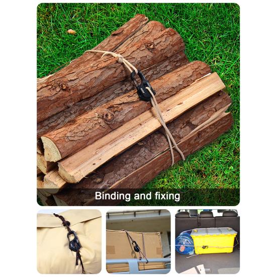 1/2 Peças Tensor de Corda Autotravante Liga de Alumínio de Alta Resistência para Mochila ao Ar Livre, Caminhada, Acampamento, Ajustador Apertador de Corda Guyline