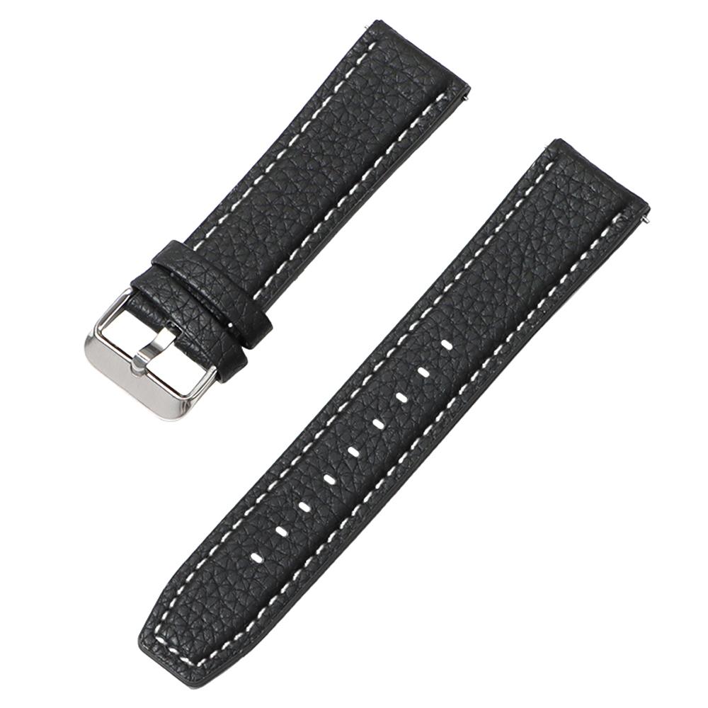 

20mm 22mm Universal Lychee Pattern Cowhide Strap Soft Watchband Business for Seiko Quick Release Watch Band Sport Wristband 20mm