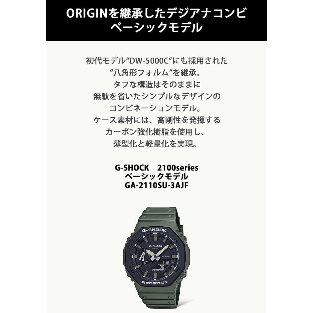 [Casio] G-Shock Watch [Domestic Genuine Product] Utility Color Carbon Core Guard Structure GA-2110SU-3AJF Men's Green