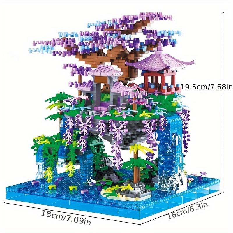 1460 Particles Fairy Pavilion Building Blocks Suitable for Holidays Birthdays New Year Gifts Abs Materials Mixed Color Building Blocks