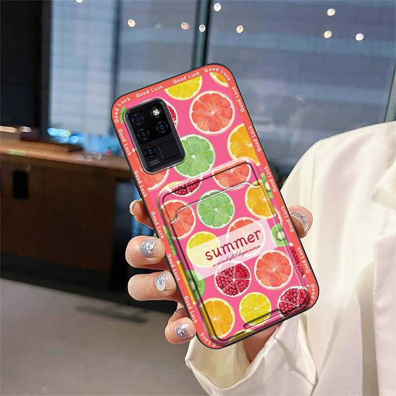 Graffiti Anti-knock Phone Case For Oukitel C21 Waterproof Anti-dust Back Cover Cute Soft Case Cover TPU Card Slot