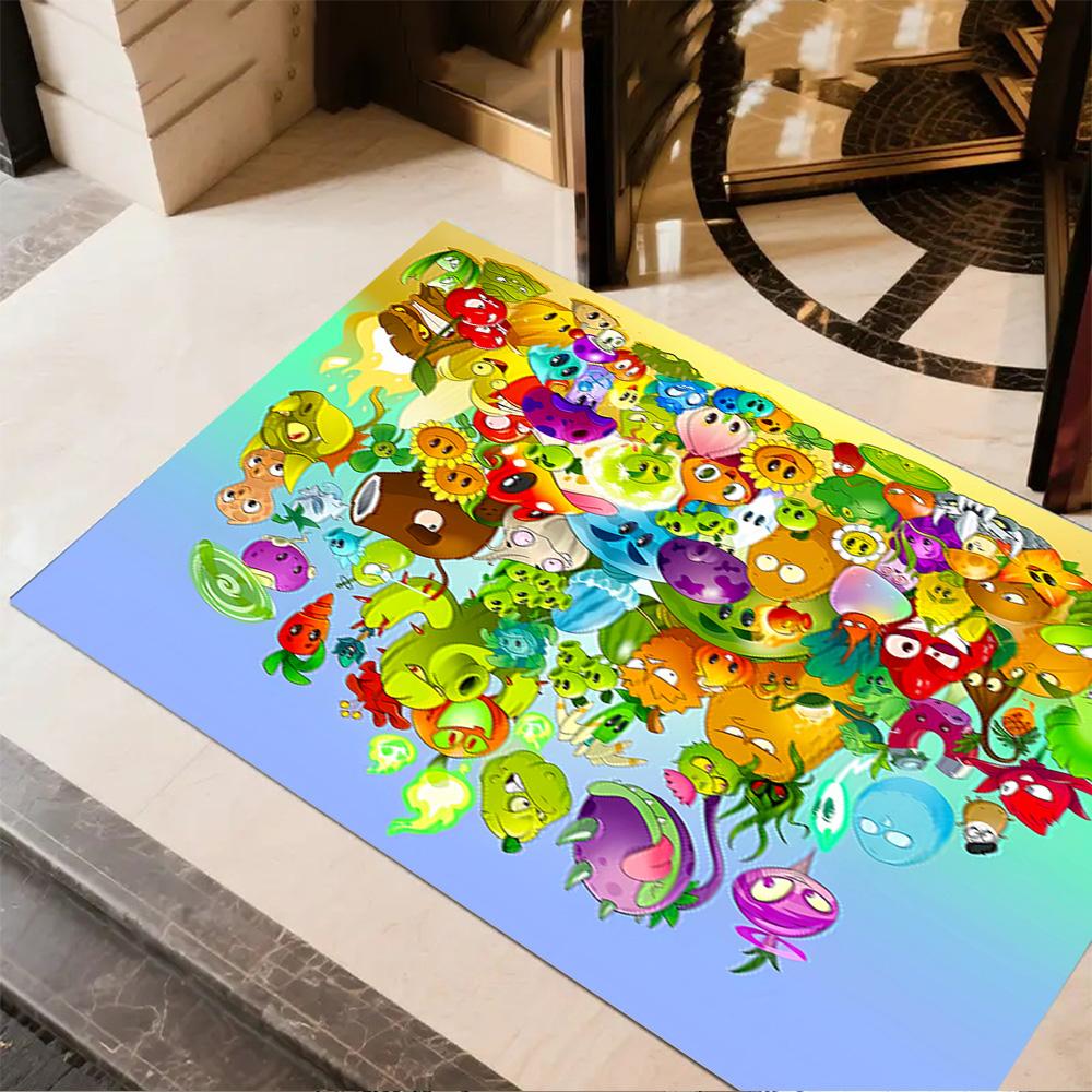 Plants Vs Zombies Adventure Floor Rug Office Rug Suitable for Outdoor Bedrooms Foyer Decorate room Anti-slip Rug Office home decor