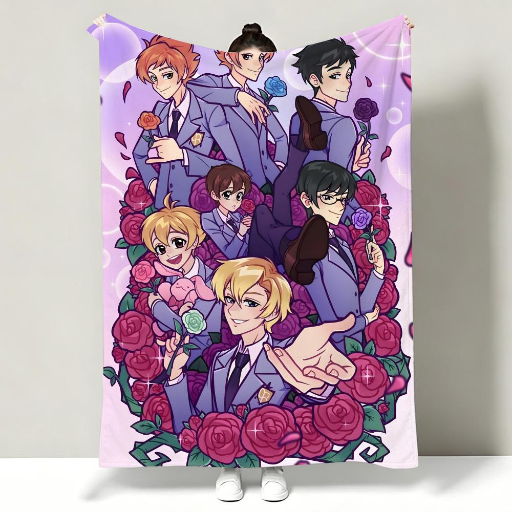 Ouran HHigh School Host Club Throw Soft Warm Flannel Throw Blanket Multiuse for Sofa Bed Office Nap