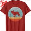 Französische Bulldogge Hunderasse Vintage Stil Tier Hunde T-Shirt Harajuku Kleidung Y2k Oberteile Draußen Hohe Qualität Baumwollhemd unisex