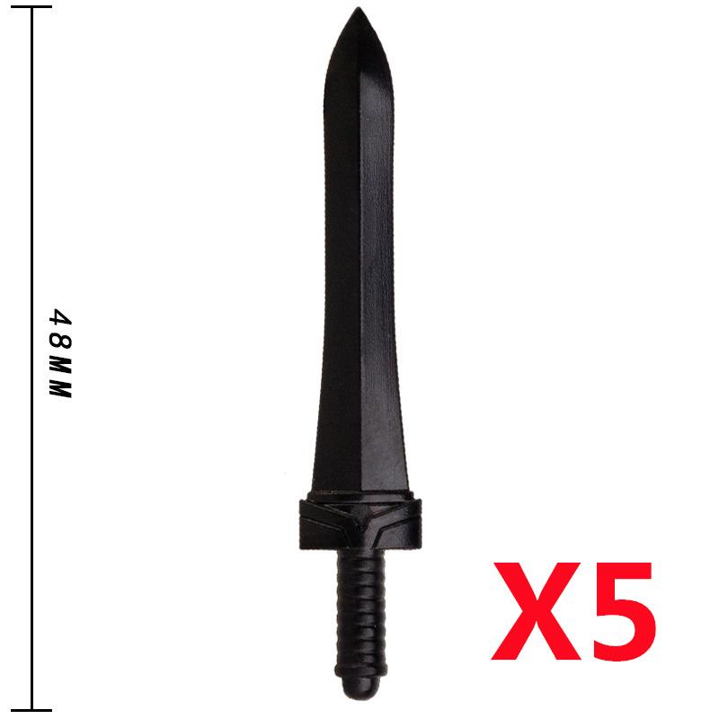 MOC Medieval Military Anime Figures Weapons Building Blocks Toys Soldiers Shield Sword Bow Trident Ax Gun Hammer DIY Gifts K027