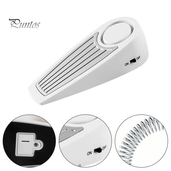 Door Stopper Alarm with Portable Lock 125dB Anti-slip Front Door Protection Rubber Security Door Wedge for Home Travel