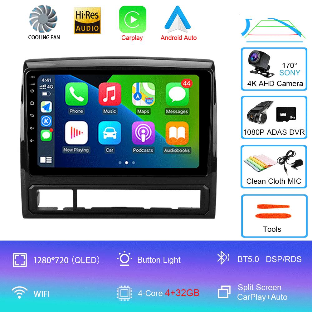 Car Radio Android 14 Carplay Auto 4G+WIFI For Toyota Tacoma 2 N200 Hilux 2005-2015 Navigation GPS Multimedia Video Player Stereo