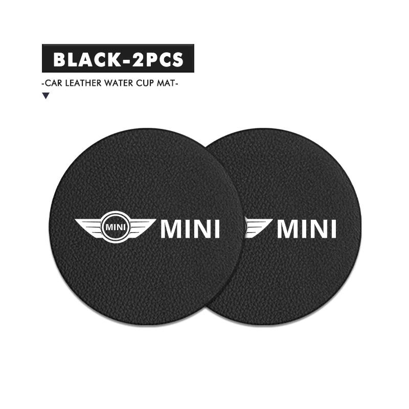 2pcs Suede Car Coaster Water Cup Drink Holder Mat Anti-Slip Pad For MINI Cooper R55 R56 R57 R58 R59 R60 R61 JOHN COOPER WORKS z1