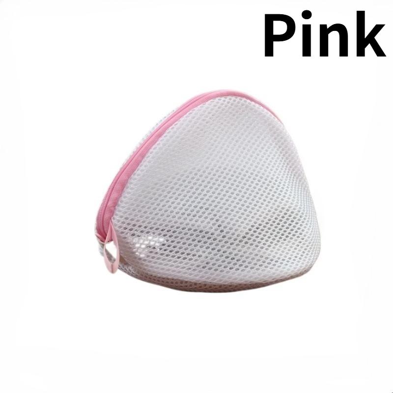 

1PC Semicircular Bra Laundry Bags,for Underwear,Socks Prevents Tangling,Deformation,Abrasion,Protects Clothes,2 colors optional рожевий