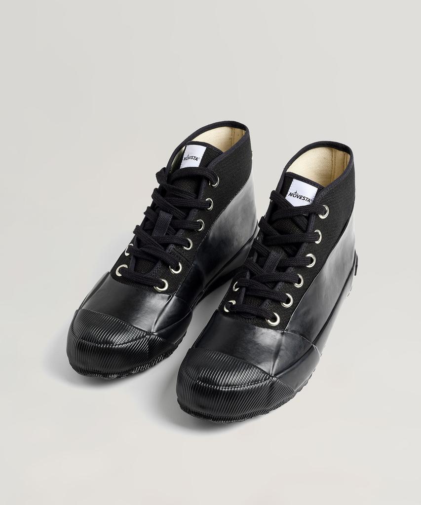 Novesta Rubberen Sneakers Helemaal Zwart