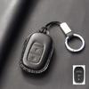 Genuine Leather Car Key Case Cover Fob For Honda Accord Civic 11Th    Hr-V Cr-V Pilot Sport Si Ex Keychain Protector