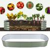 Raised Garden Bed Kit   Stylish Metal Raised Planter Bed with Installation Parts for Vegetables Flowers Ground Planter Box