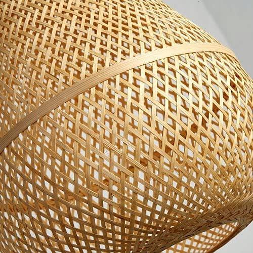Hanging Ceiling Lamp Bamboo Boho Rattan Wood Loft