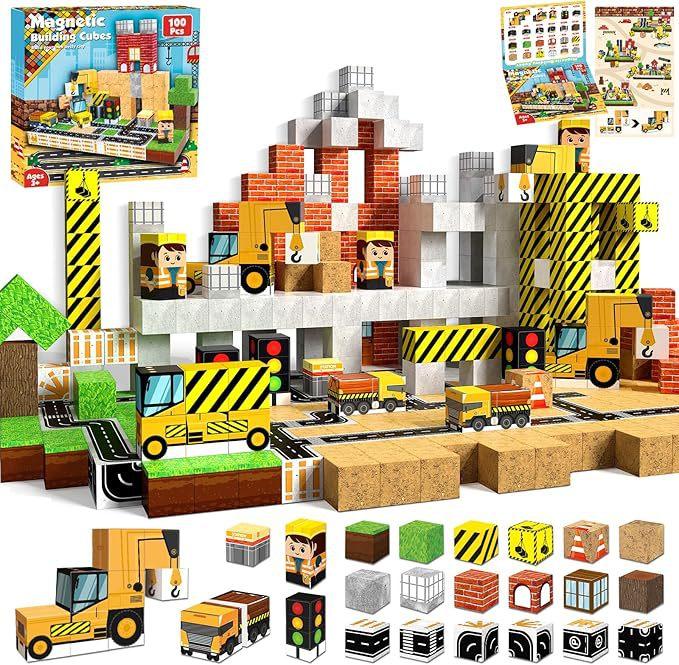Creative Street View Magnetic Building Block Bricks Architectural Kit Diy Model Kids Tech Toy For Kid Gift