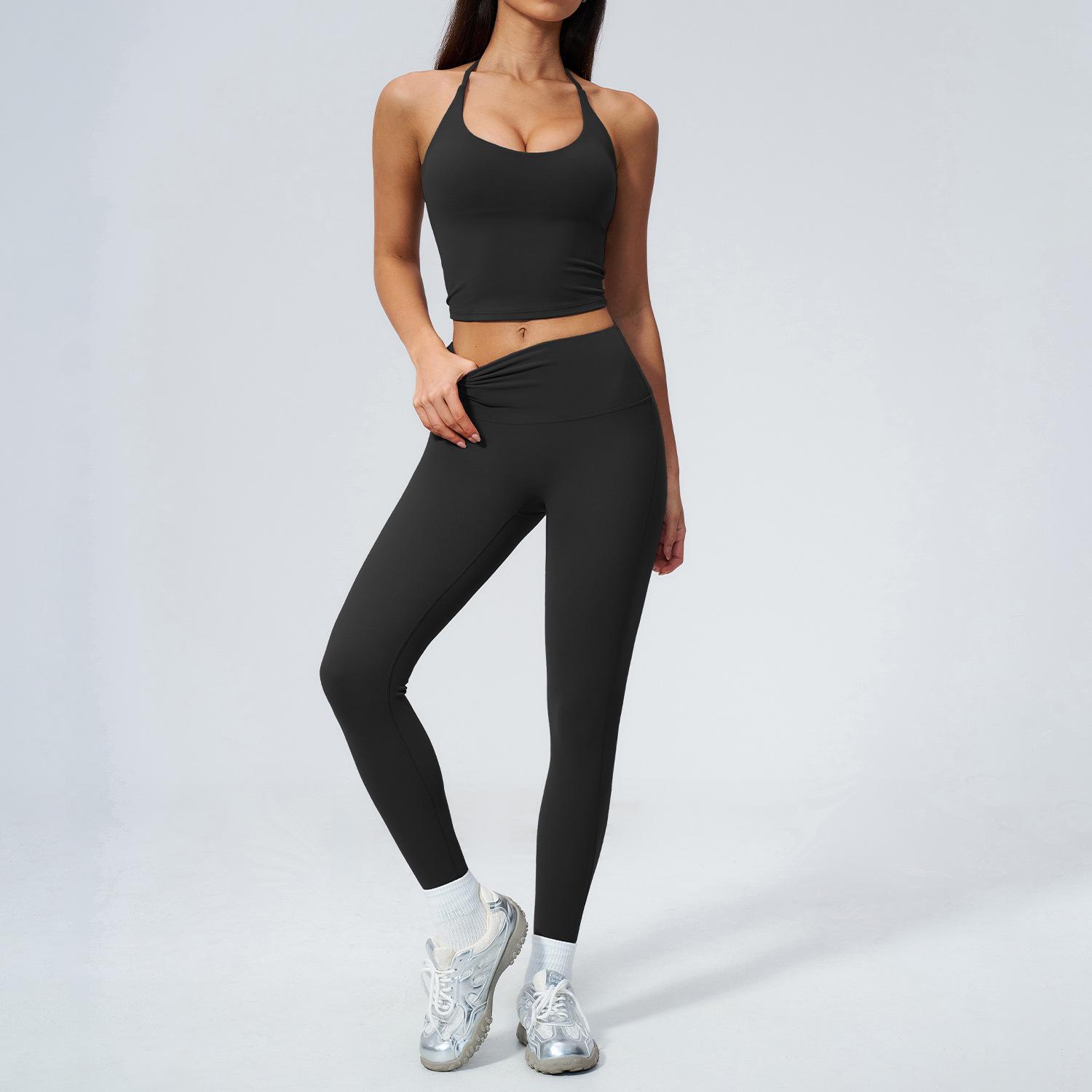Dare to Show Halter V-Neck Butt-Lifting High Waist Fitness Sportswear L