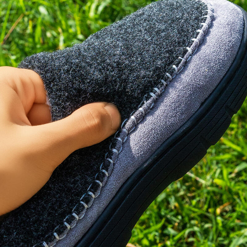 Outdoor Memory Foam Slippers Winter Warm Non Slip Massage Furr Lined Soft Comfort for Men