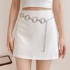 Belly Chain Metal Circular Ring Waist Chain Silver Ethnic Belt Chain  Shorts Decoration