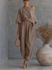 2026 Spring Wide-Leg Casual Lantern Pants - Cotton Linen Blend
