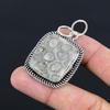 Daughters Day Deal Fossil Coral Gemstone Anniversary Pendant Jewelry 925 Silver
