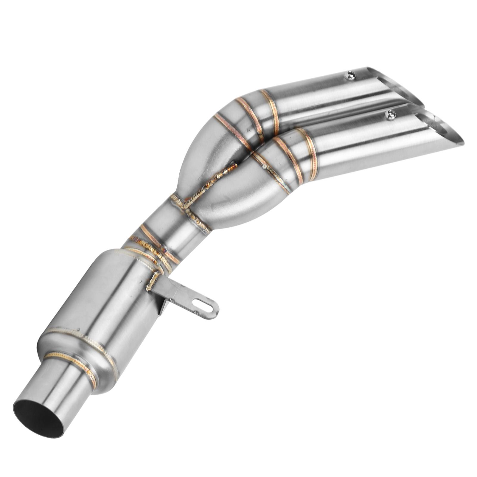 

Выхлопная труба среднего звена мотоцикла Двухотверстий глушитель Нержавеющая сталь Замена для Z800