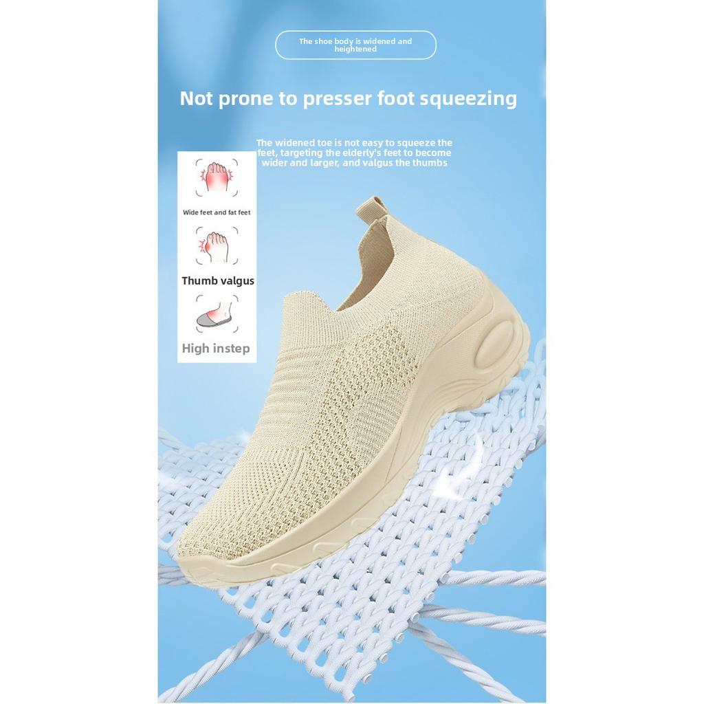 Damenmode-Sneaker - Atmungsaktives Obermaterial mit Stickerei, Bequeme Innensohle, Lässige Leichte Schuhe, Bequemer Slipper-Stil, Flexible Schuhe