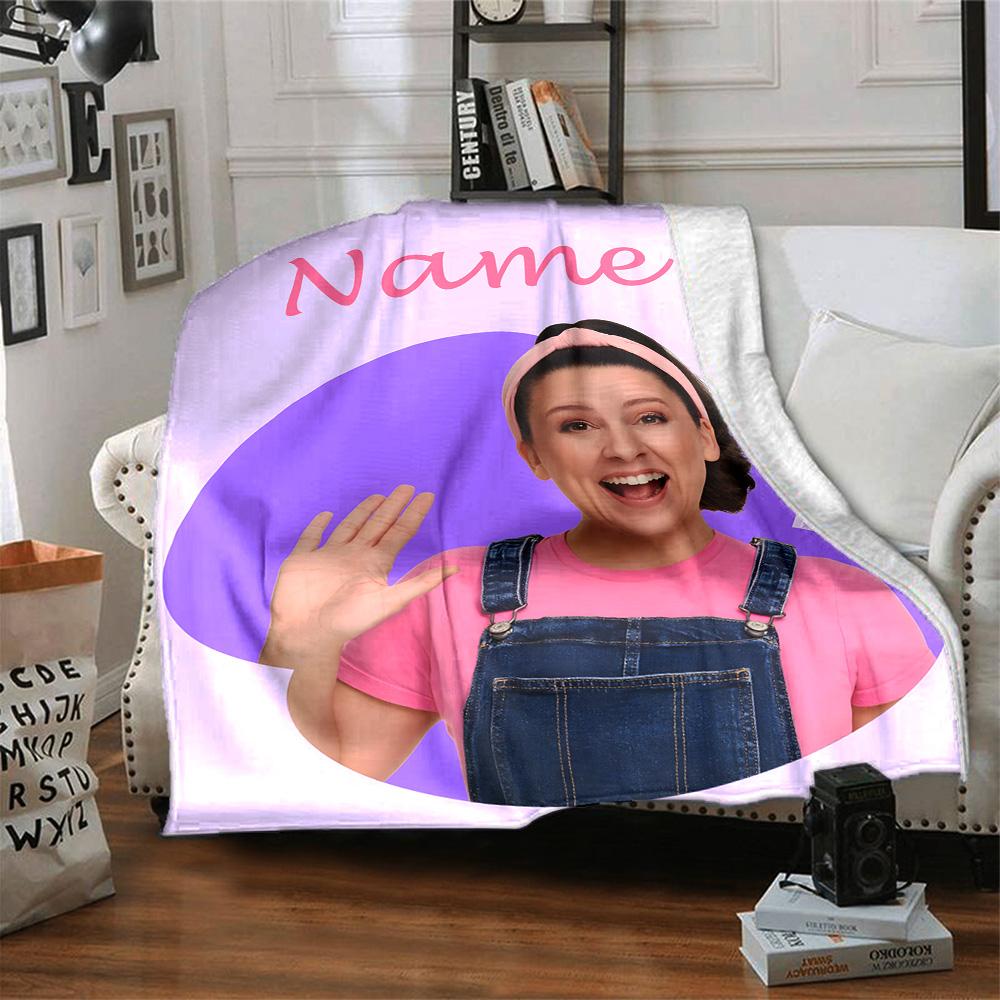 Customizable Ms Rachel4 Throw Blanket – Personalized Name, All-Season Cozy Snug Blanket, Machine Washable, Personalized Blanket