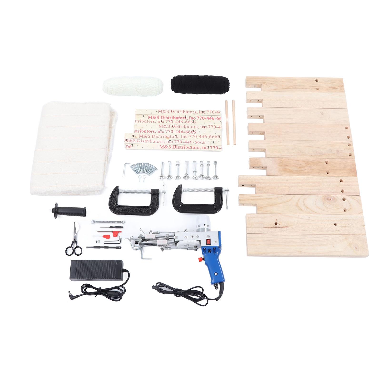 

Тафтинговый пистолет с регулируемой ручкой на 360 градусов, тафтинговый пистолет с ножницами для ковровой ткани для самостоятельного изготовления ковров EU Plug