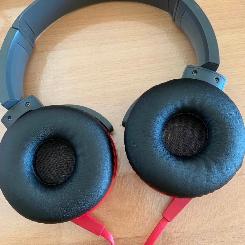 Náhradní náušníky polštářky pro sluchátka MDR-XB650BT XB550AP XB450AP Kožené náhradní díly Kryt Pouzdro