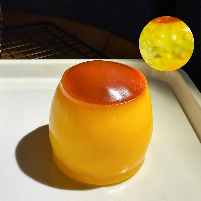 Pudding Squishy Squeeze Toys Food Design Tear Resistant Sensory Fidget Stress Relief for Office Desk Anxiety Calming