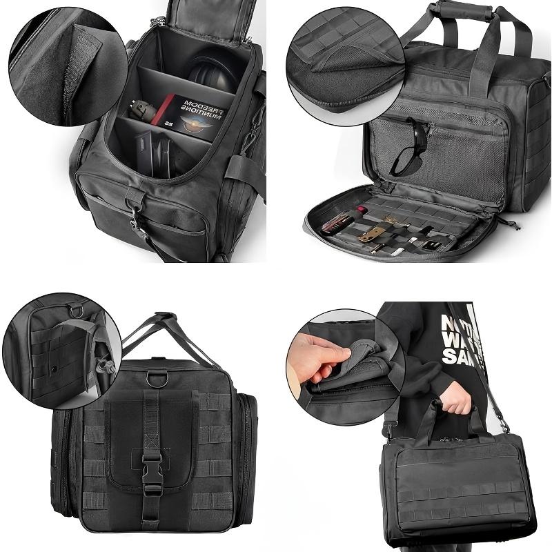 Handbag Tactical Bag for Men & Women, Travel Gym Bag for Sports Equipment, Outdoor Camping & Hiking (Black)