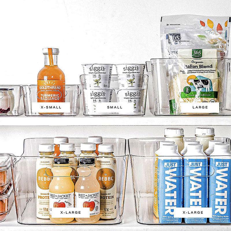 Transparent PET Storage Box for Books, Snacks, Fruits, Vegetables, and Kitchen Organization