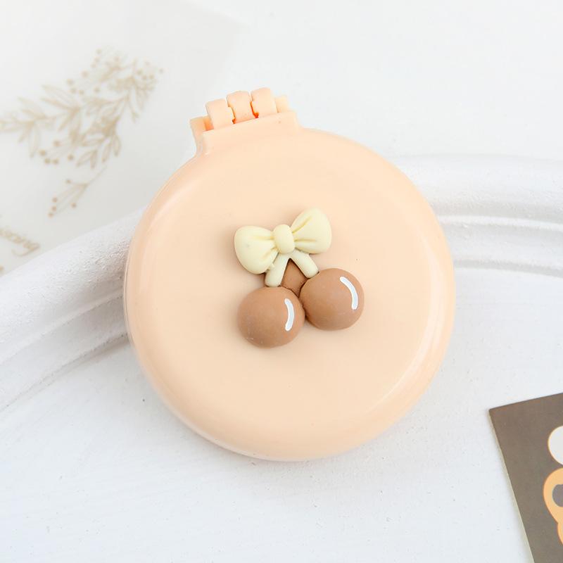 Cute Cartoon Folding Comb with Cosmetic Mirror for Girls Air Cushion Massage Portable Comb  Kids Dress Up Makeups Toy Gifts