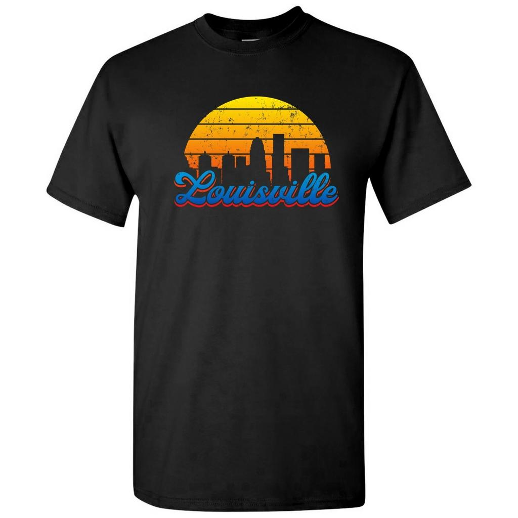 Louisville KY Retro Skyline Sunset - Home State Pride Summer T Shirt