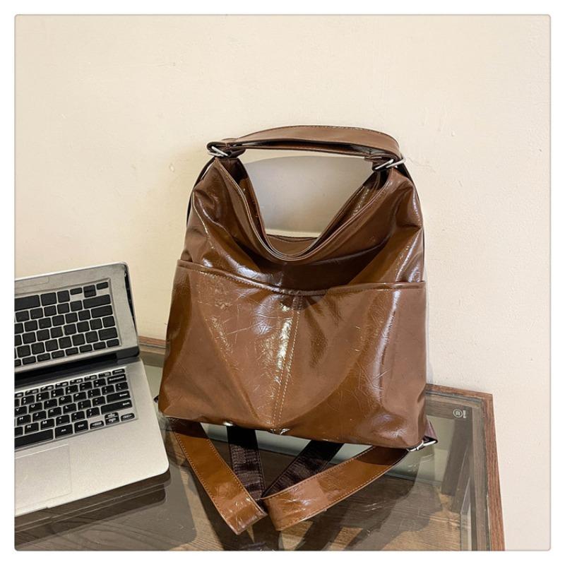 Women's bag new large-capacity commuter bag retro underarm bag multi-functional single shoulder double shoulder dual-purpose bag tide