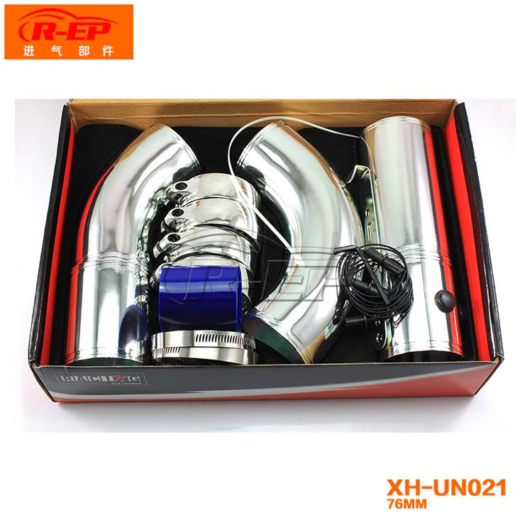 Universal 3 "76mm Air Inlet Pipe Aluminum Alloy Set Turbo Inlet Tube Direct Cold Air Filter Injection System Car Intake Pipe Set