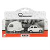 Model 1:43 Zestaw Fiat 126p + przyczepa Niewiadów Kemping, biały
