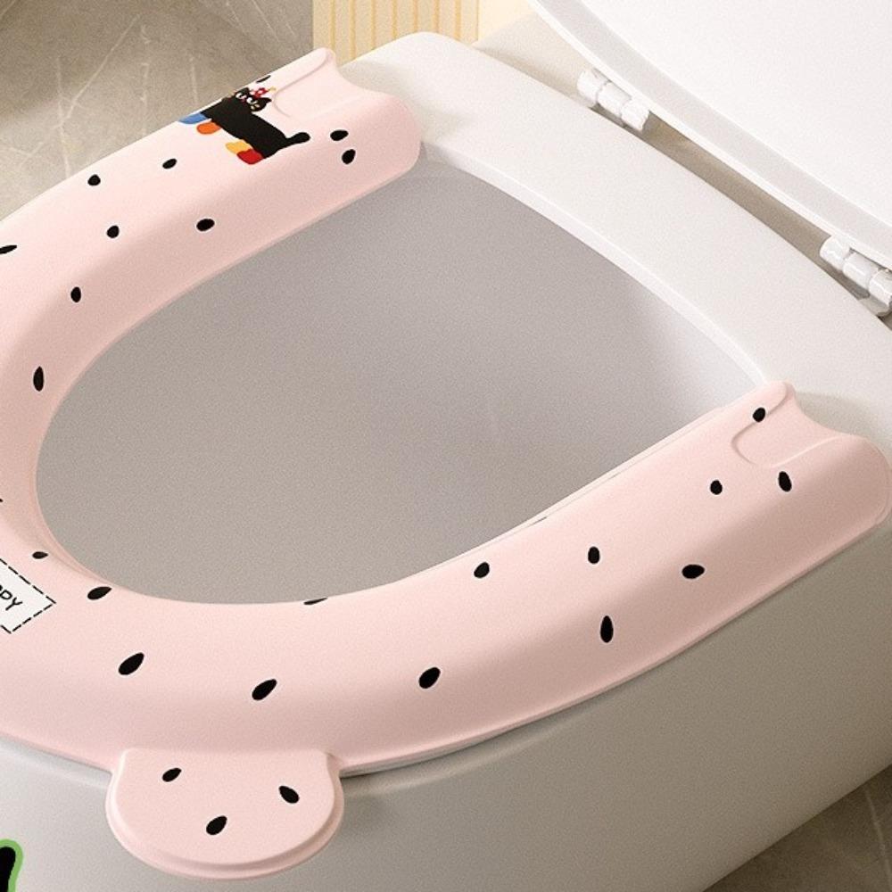 3PCS Handheld Toilet Seat Cover Comfortable Toilet Pad Paste Type Toilet Cushion  Home Use
