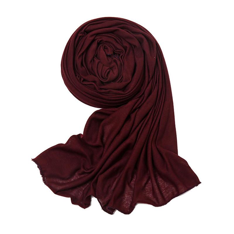 Light Cotton Monochrome Scarf Wrap With Stretch Breathable Fabric For Casual Wear