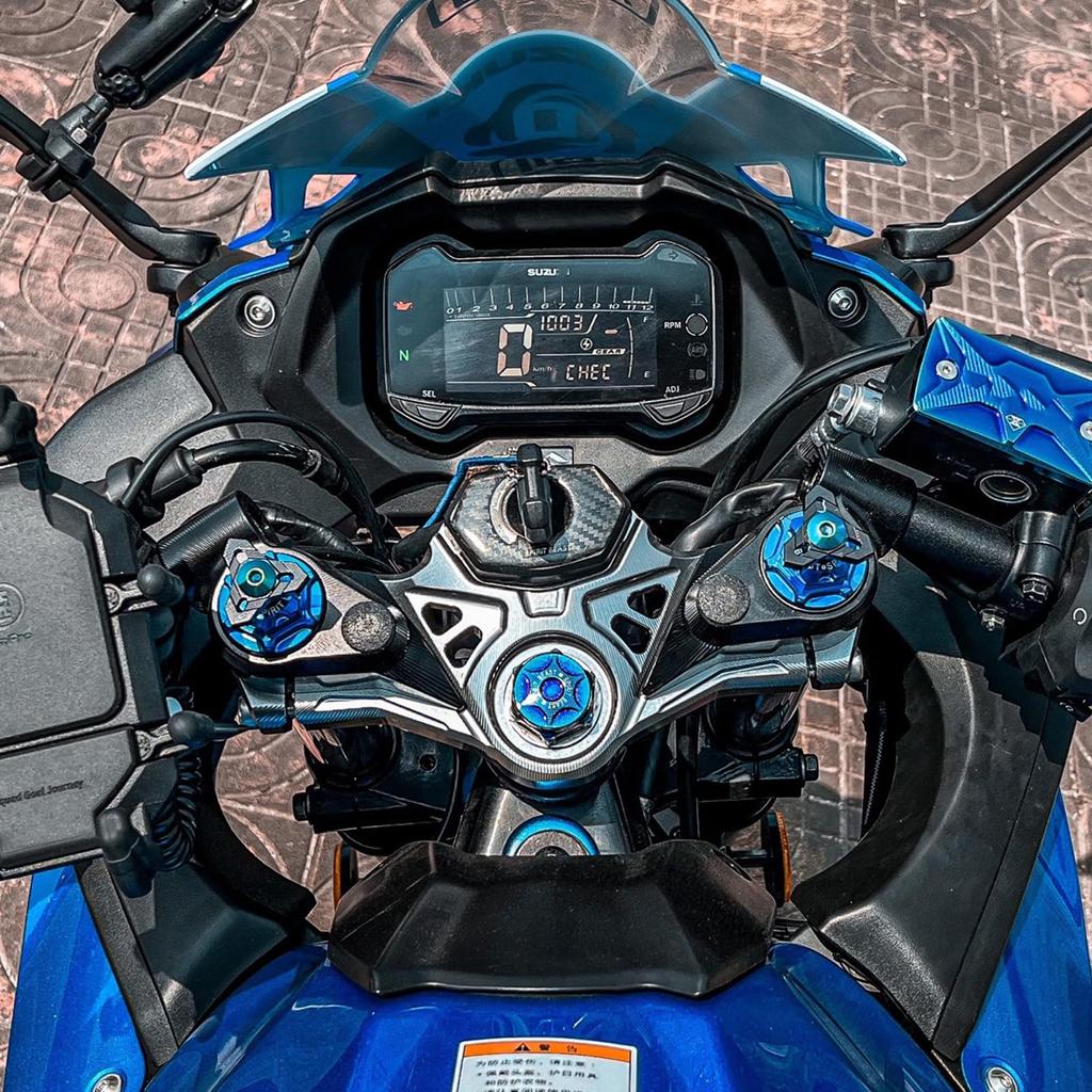 LEDISHUN Motorcycle Initial Adjuster (Left and Right Set) for Suzuki GSX250R, V-Strom 250, and GSR250 (All Models) (Black)