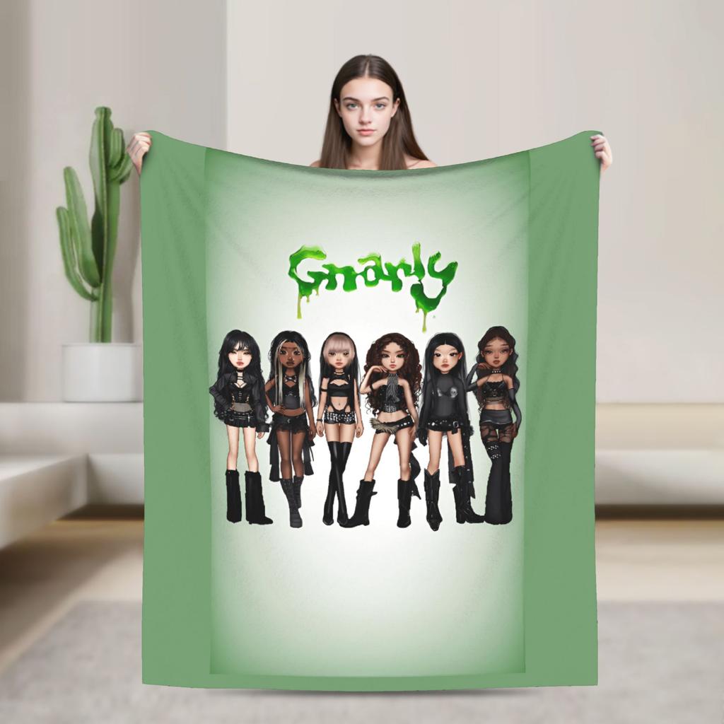 Girl Group K-Katseye Blanket  Warm Soft Novelty Plush Throw Blanket For Boy Girl Couch Chair Flannel Bedspread Bed Cover
