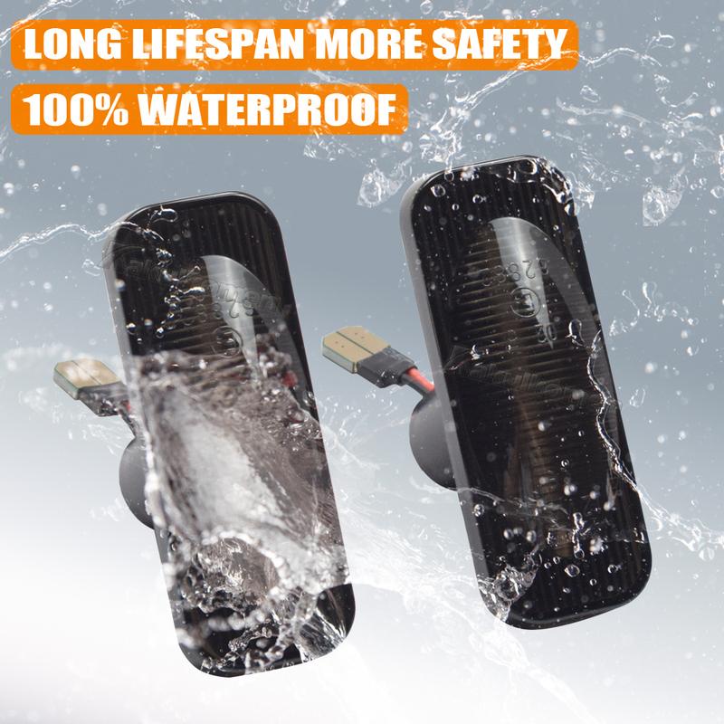 2Pieces Dynamic LED Fender Side Marker Turn Signal Indicator Repeater Light For Opel Omega B Stufenheck Caravan 1994-2003