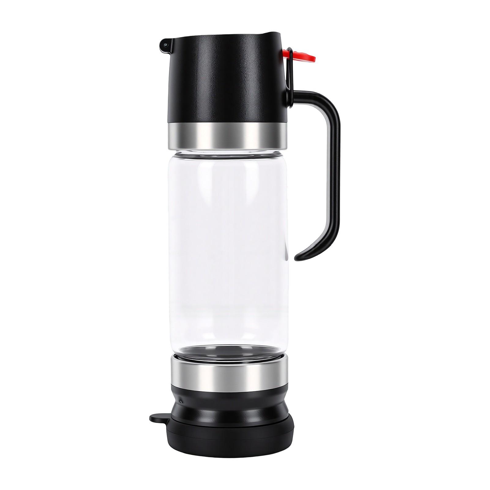 Honingdispenser 350ml Glazen Honingpot Druppelvrije Perspomp Siroopdispenser Makkelijk Schoon te Maken Brede Opening Borosilicaatglas Voor Keukenblad