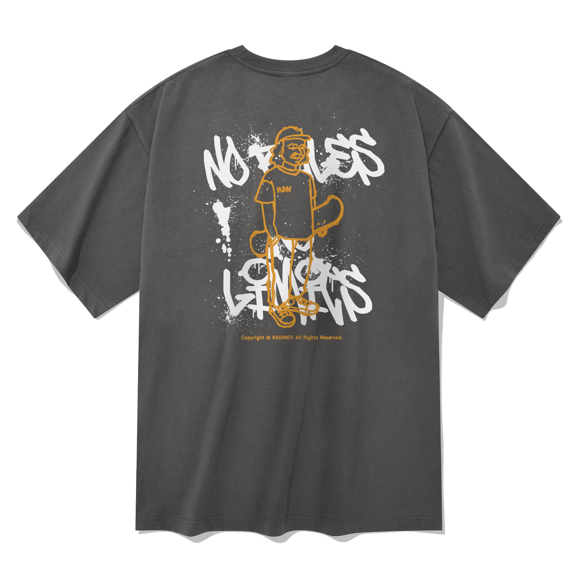Radineo Young Street Short Sleeve T-Shirt Gray L