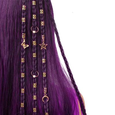 25pcs Dread Locks Dreadlocks Beads Hair Braiding Hair Braid Tubes Hollow Out Hair Ring  Women