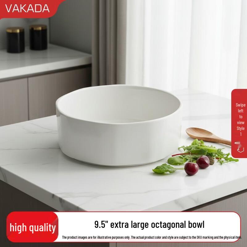 

VAKADA Ceramic Octagonal Serving Bowl