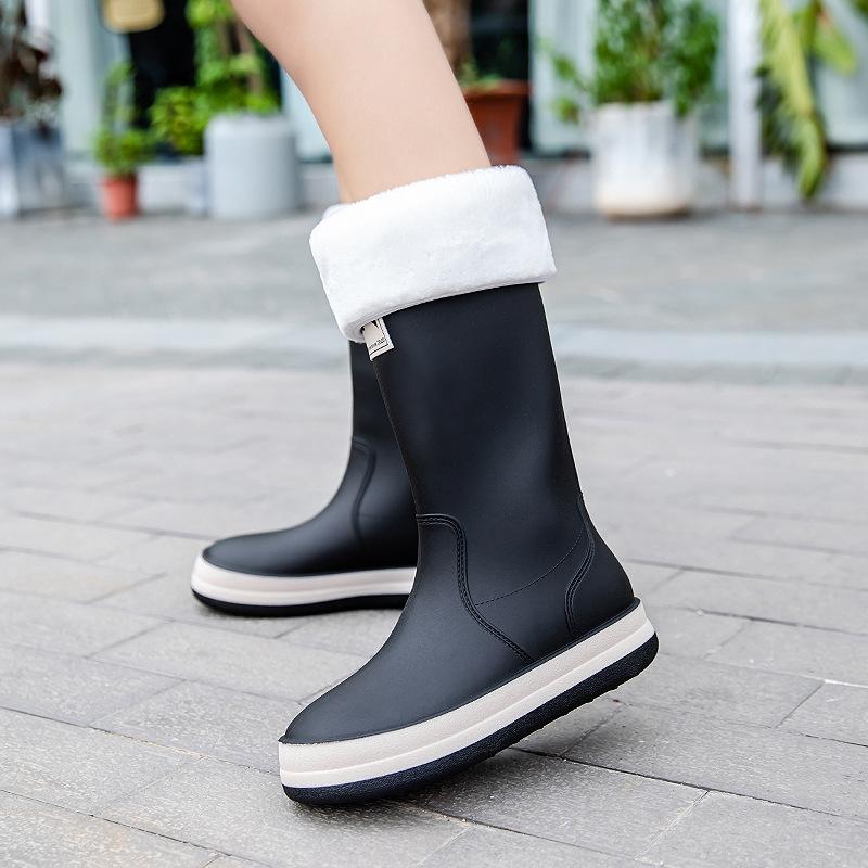 New Korean Version of Fashion Personality Internet Celebrity Contrasting Rain Shoes Men and Women Summer Outdoor Waterproof Parent-child Rain Boots