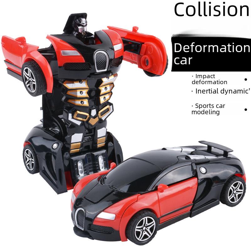 

Kids Transforming Toy Car with Inertia Impact and One-Key Transformation