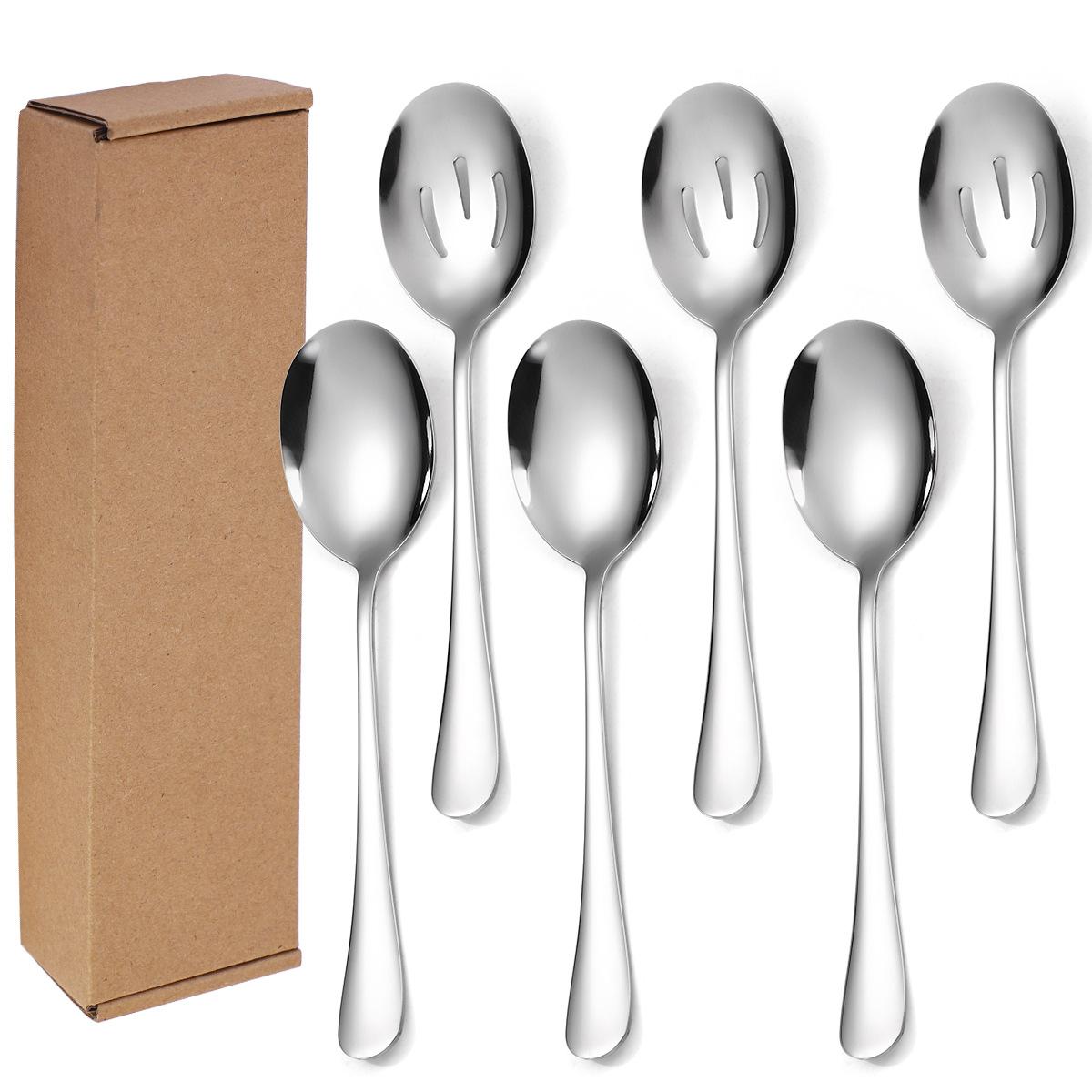 

Набор из 6 предметов набор ложка из нержавеющей стали обычный дуршлаг тарелки.